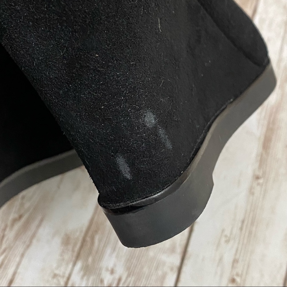 MICHAEL Michael Kors “Carrigan” Black Suede Wedge Lace Up Booties 8.5 - Picture 15 of 16
